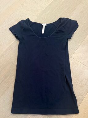 Recover Navy Scoop Neck Short Sleeve Tee